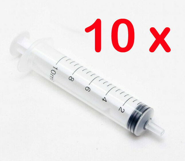 10ml Injection disposable Syringe reusable Solutions Mix Ink Cartridge 10 Pcs