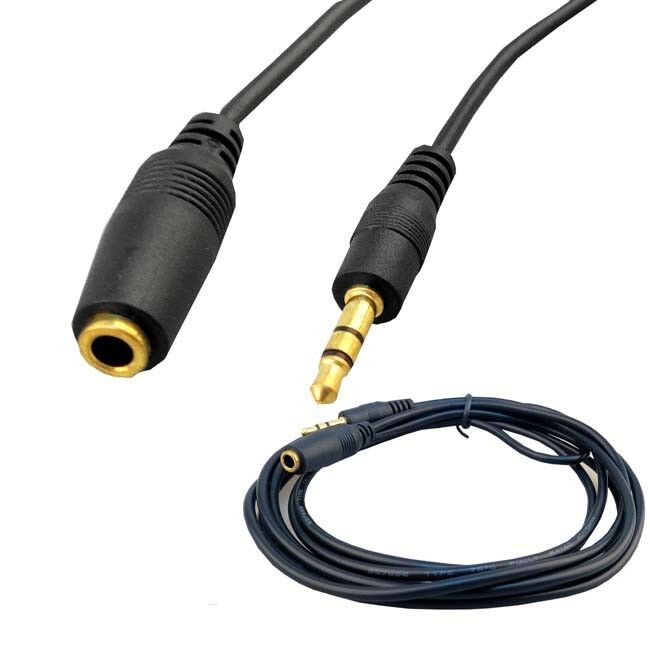3.5MM JACK  HEADPHONE PC TELEVISION TV SPEAKER EXTENSION CABLE LEAD 1.5M
