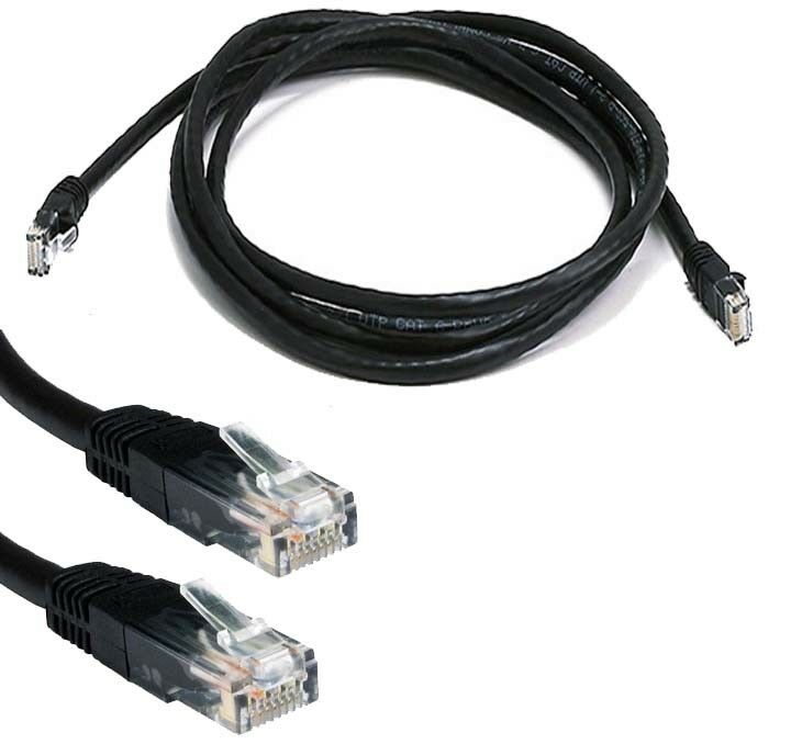 40m Cat5e RJ45 Ethernet Network Patch Lead Cable blak Cat5 Router PC LAN Modem