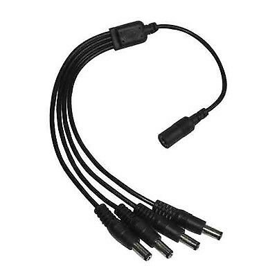 CCTV Kamera Netzteil Splitter 12 V DC 2,1 mm Buchse auf 4 Stecker Y Kabel 4 Wege - Bild 1 von 1
