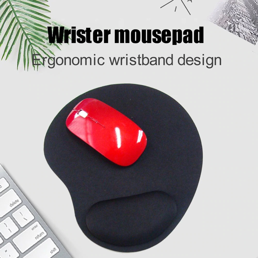 Computer  Black Comfort Wrist Gel Rest Support Mat Mouse Mice Pad for PCs Laptop