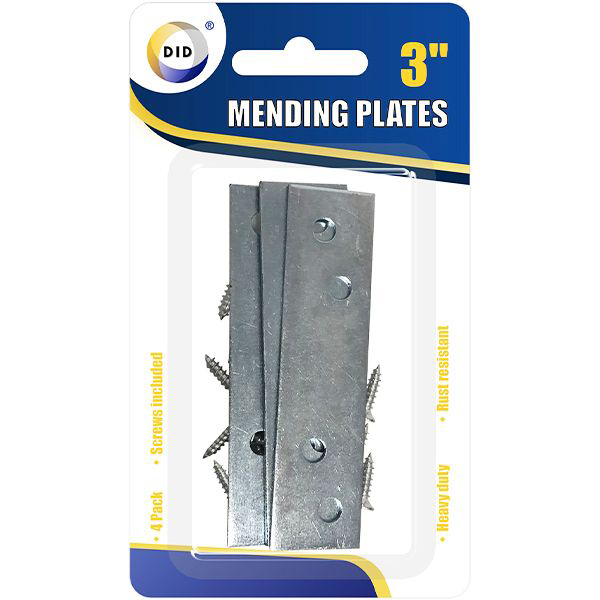 DID HEAVY DUTY MENDING PLATES 3" 4 PACK